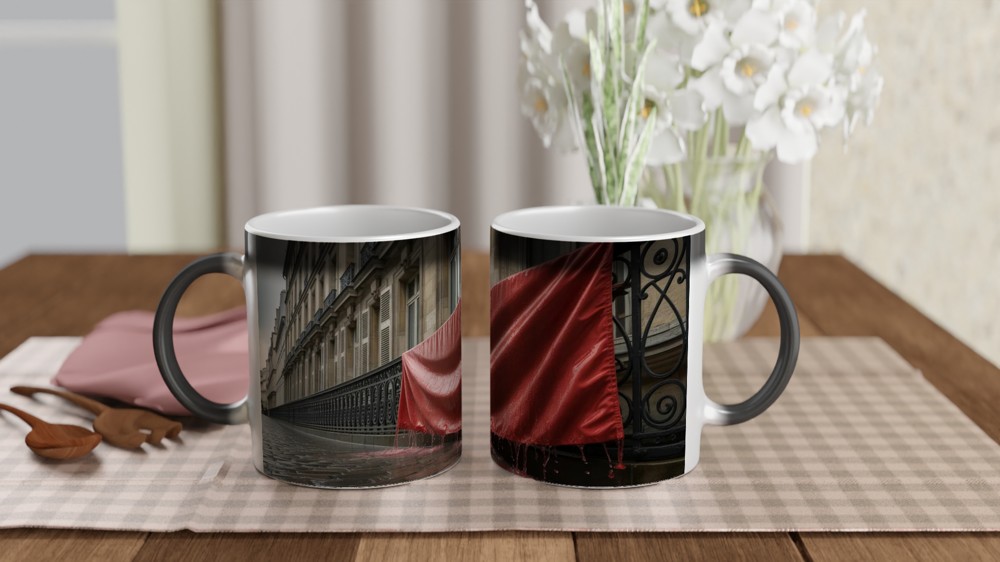 Les Miserables Mug | Red Flag Balcony Design | Musical Theatre Gift | Present for West End Fan — view 3