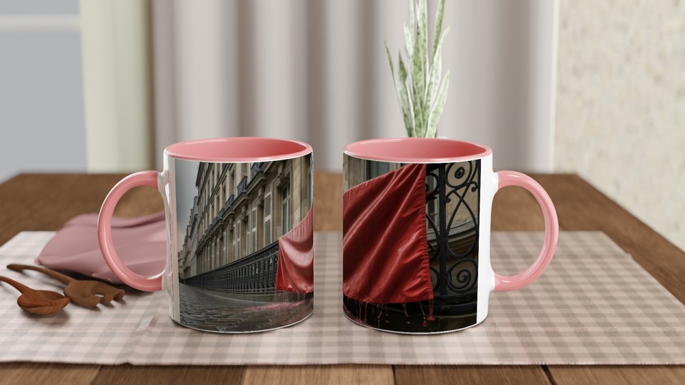 Les Miserables Mug | Red Flag Balcony Design | Musical Theatre Gift | Present for West End Fan — view 6