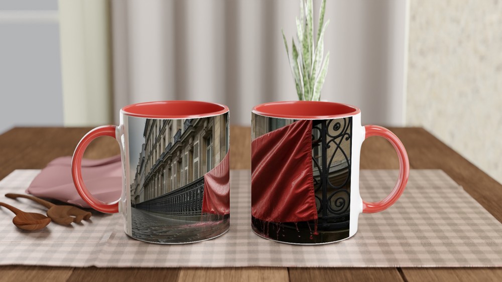 Les Miserables Mug | Red Flag Balcony Design | Musical Theatre Gift | Present for West End Fan — view 7