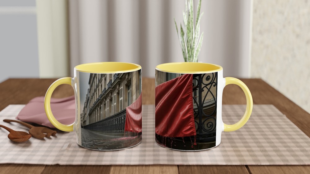Les Miserables Mug | Red Flag Balcony Design | Musical Theatre Gift | Present for West End Fan — view 8