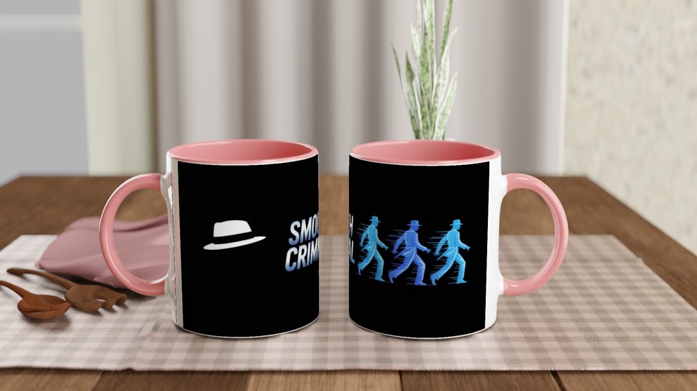 Smooth Criminal Mug | Retro Neon Moonwalk Gift | Music Icon Present for Him or Her | Black Ceramic Coffee Mug — view 6