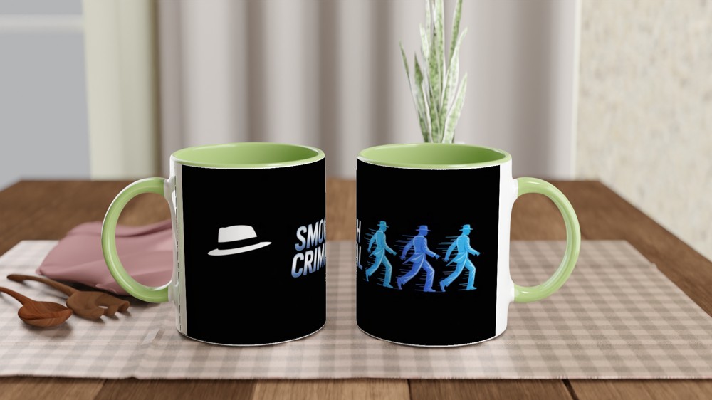 Smooth Criminal Mug | Retro Neon Moonwalk Gift | Music Icon Present for Him or Her | Black Ceramic Coffee Mug — view 5
