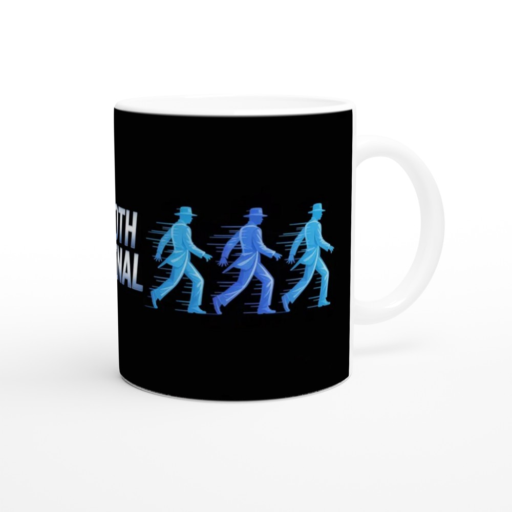 Smooth Criminal Mug | Retro Neon Moonwalk Gift | Music Icon Present for Him or Her | Black Ceramic Coffee Mug — view 12