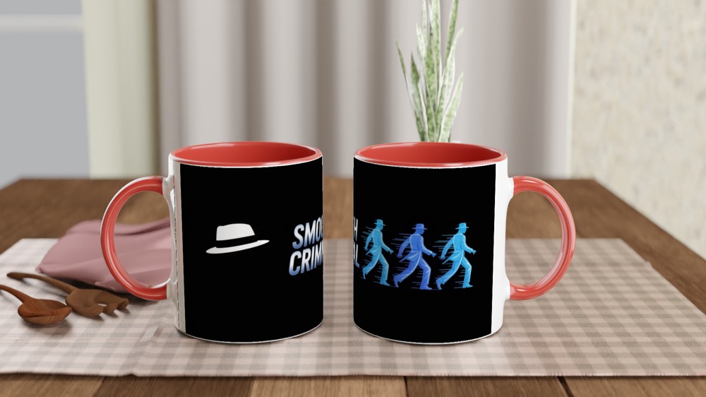 Smooth Criminal Mug | Retro Neon Moonwalk Gift | Music Icon Present for Him or Her | Black Ceramic Coffee Mug — view 7