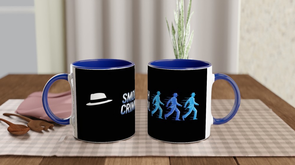 Smooth Criminal Mug | Retro Neon Moonwalk Gift | Music Icon Present for Him or Her | Black Ceramic Coffee Mug — view 4