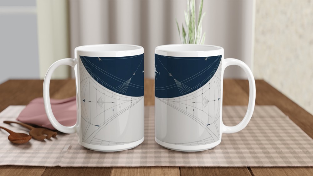 Theatre Director Mug | Stagecraft Compass Design | Gift for Theatre Lovers | Stage Manager Present — view 2