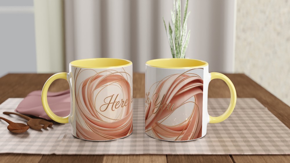 Here With You Mug | Romantic Anniversary Gift | Valentines Day Present | Modern Love Couple Mug — view 8