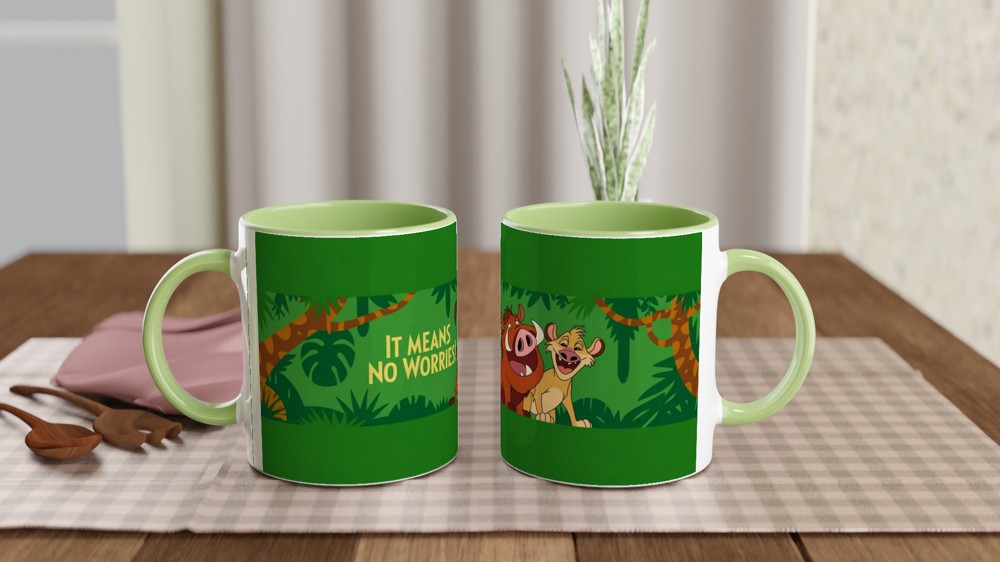 Lion King Musical Mug | It Means No Worries Gift | West End Theatre Present | Hakuna Matata Puppet Design — view 5
