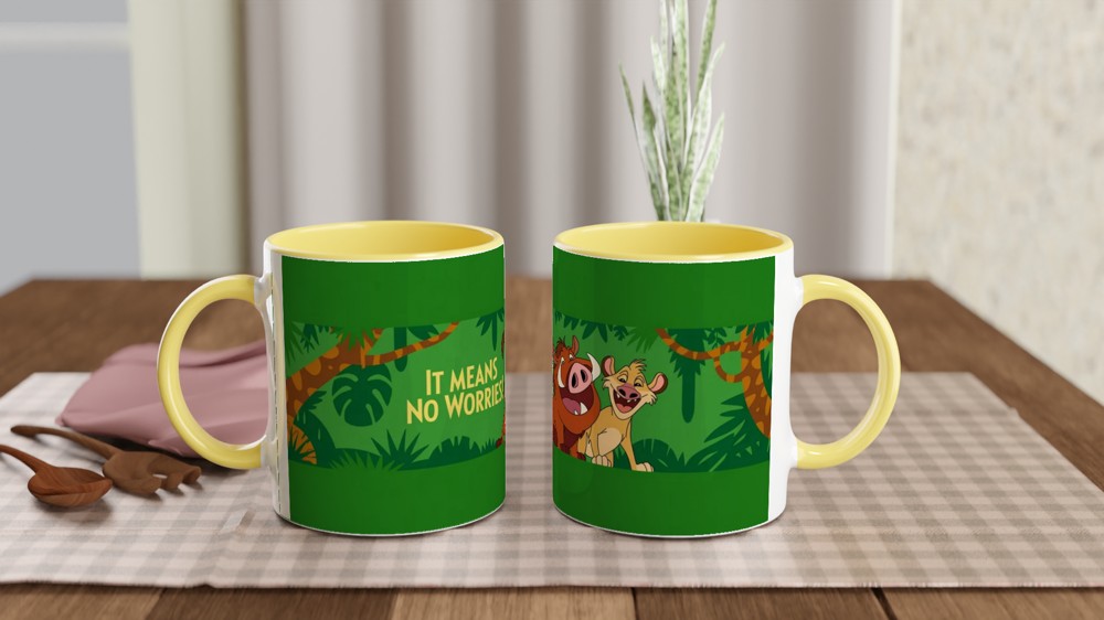 Lion King Musical Mug | It Means No Worries Gift | West End Theatre Present | Hakuna Matata Puppet Design — view 8