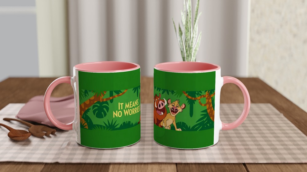 Lion King Musical Mug | It Means No Worries Gift | West End Theatre Present | Hakuna Matata Puppet Design — view 6