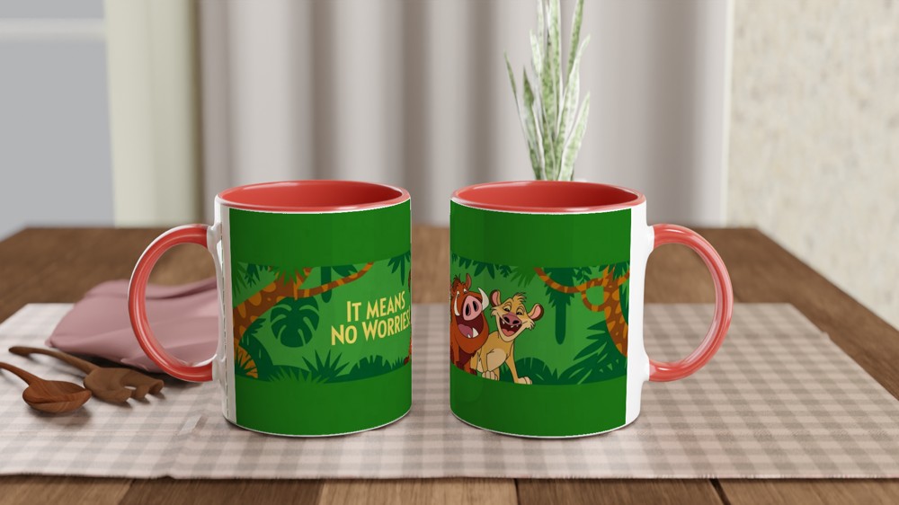 Lion King Musical Mug | It Means No Worries Gift | West End Theatre Present | Hakuna Matata Puppet Design — view 7