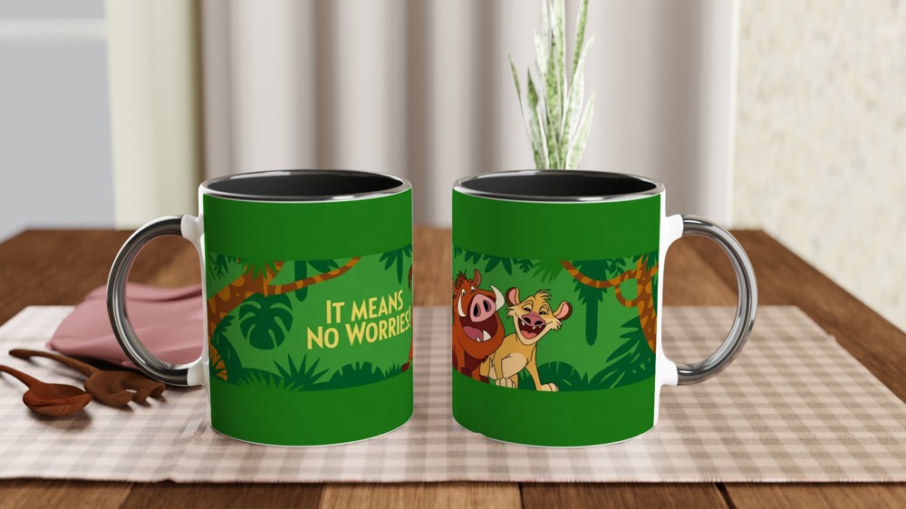 Lion King Musical Mug | It Means No Worries Gift | West End Theatre Present | Hakuna Matata Puppet Design — view 9