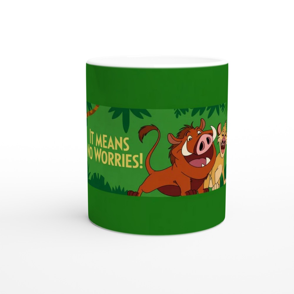 Lion King Musical Mug | It Means No Worries Gift | West End Theatre Present | Hakuna Matata Puppet Design — view 11