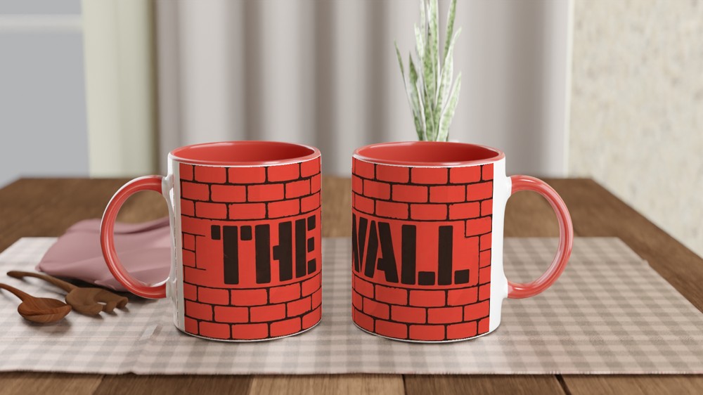Hadestown Mug | 'The Wall' Musical Theatre Gift | Broadway Fan Present | Brick Graffiti Design — view 7