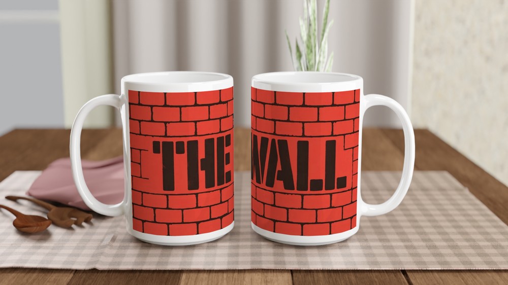 Hadestown Mug | 'The Wall' Musical Theatre Gift | Broadway Fan Present | Brick Graffiti Design — view 2