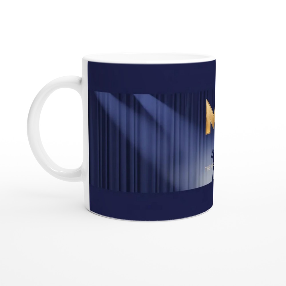 Michael Jackson Mug | King of Pop MJ Present | Gold Silhouette Music Gift | Royal Blue Spotlight Coffee Cup — view 10