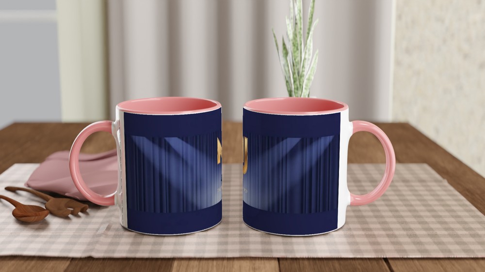 Michael Jackson Mug | King of Pop MJ Present | Gold Silhouette Music Gift | Royal Blue Spotlight Coffee Cup — view 6