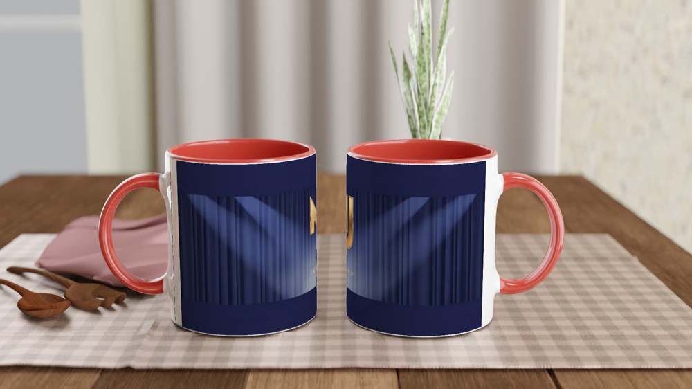 Michael Jackson Mug | King of Pop MJ Present | Gold Silhouette Music Gift | Royal Blue Spotlight Coffee Cup — view 7