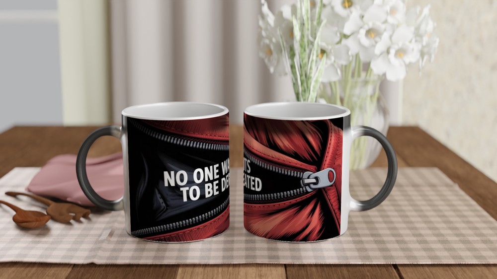 MJ The Musical Mug | Red Leather Jacket Beat It Design | Theatre Lover Gift | West End Musical Present — view 3