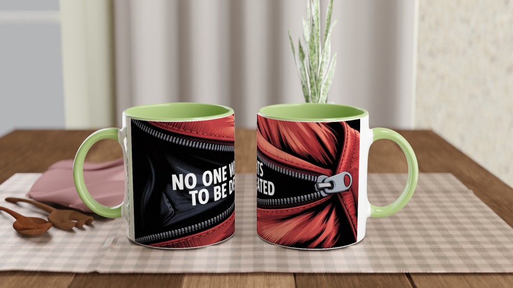 MJ The Musical Mug | Red Leather Jacket Beat It Design | Theatre Lover Gift | West End Musical Present — view 5