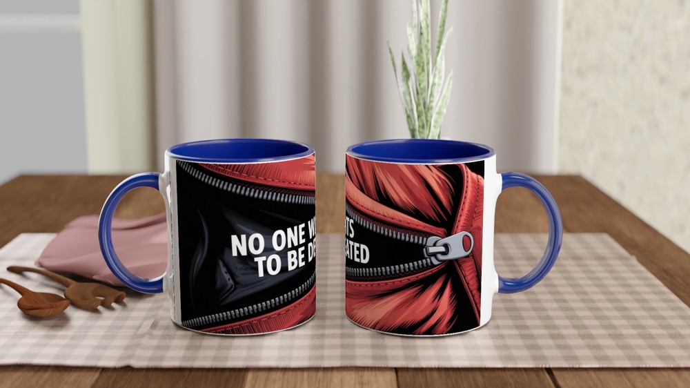 MJ The Musical Mug | Red Leather Jacket Beat It Design | Theatre Lover Gift | West End Musical Present — view 4