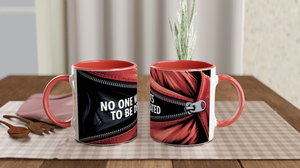 MJ The Musical Mug | Red Leather Jacket Beat It Design | Theatre Lover Gift | West End Musical Present — view 7