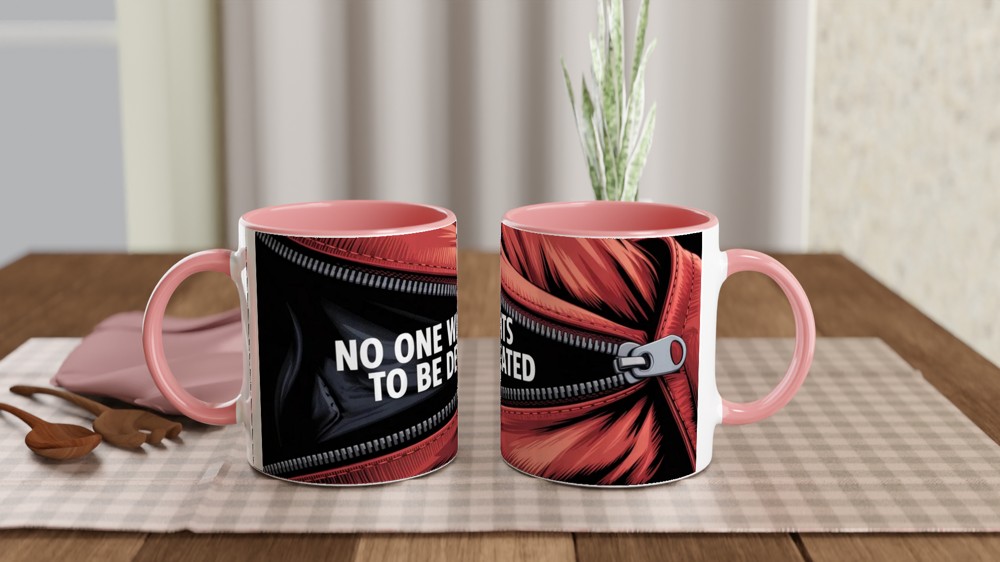 MJ The Musical Mug | Red Leather Jacket Beat It Design | Theatre Lover Gift | West End Musical Present — view 6