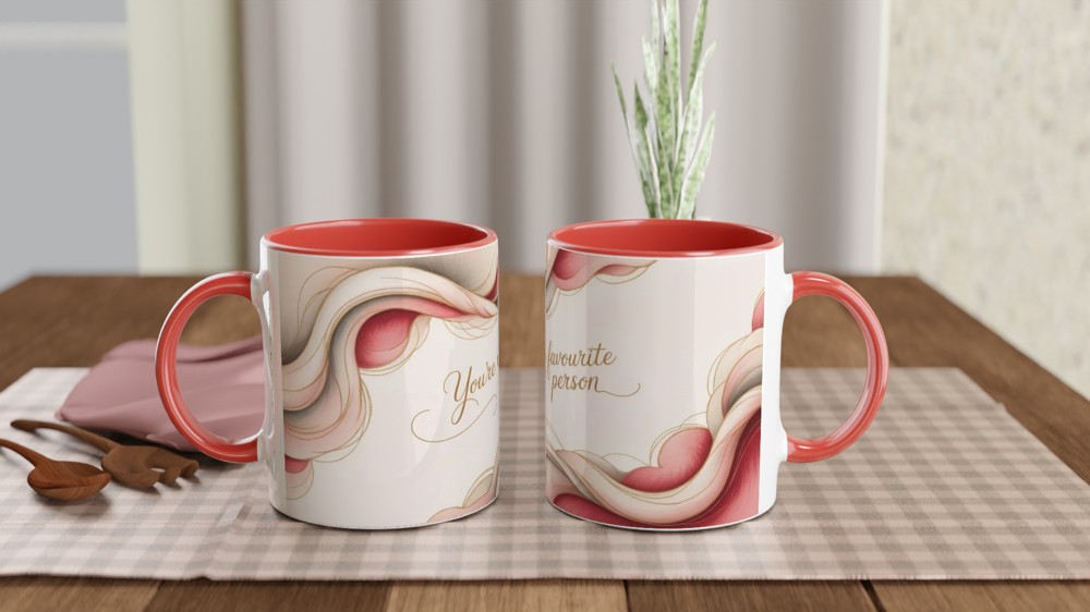 You're My Favourite Person Elegant Swirl Mug — view 7