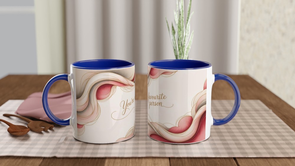 You're My Favourite Person Elegant Swirl Mug — view 4