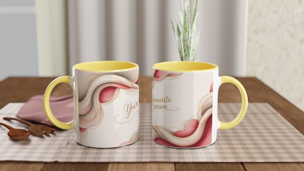 You're My Favourite Person Elegant Swirl Mug — view 8