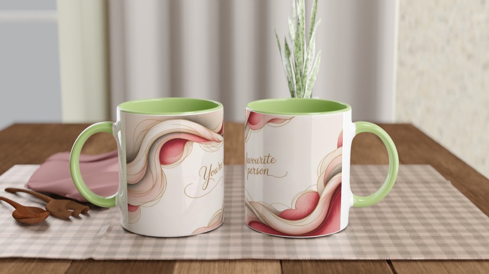 You're My Favourite Person Elegant Swirl Mug — view 5