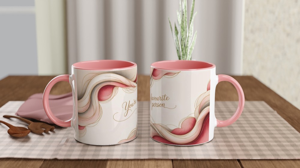 You're My Favourite Person Elegant Swirl Mug — view 6