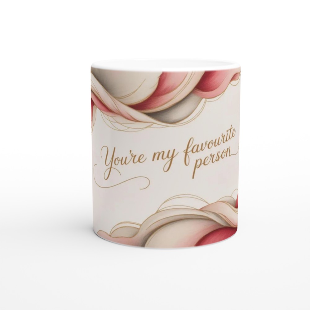You're My Favourite Person Elegant Swirl Mug — view 11