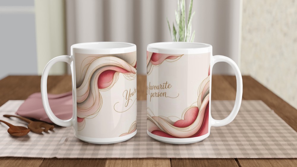 You're My Favourite Person Elegant Swirl Mug — view 2