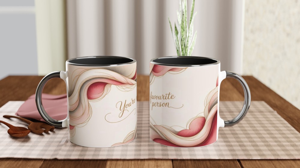 You're My Favourite Person Elegant Swirl Mug — view 9