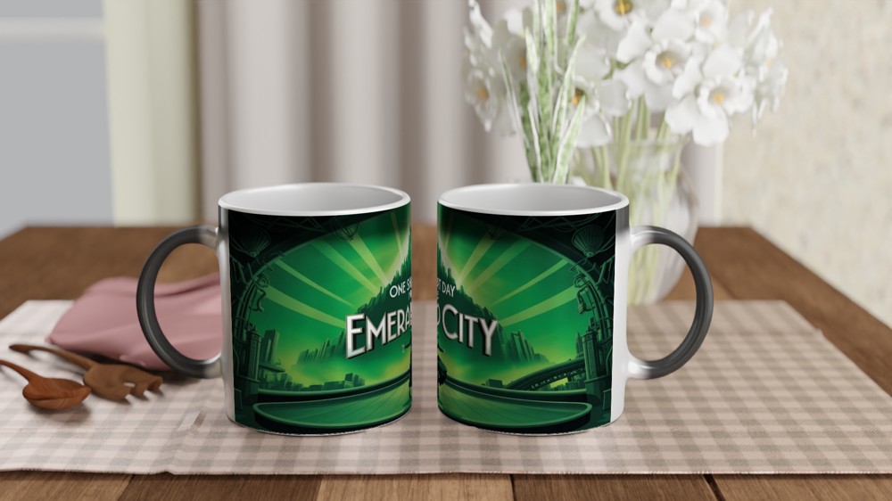 Emerald City Mug | Wicked Musical Gift | Vintage Travel Poster Mug | Theatre Lover Present — view 3