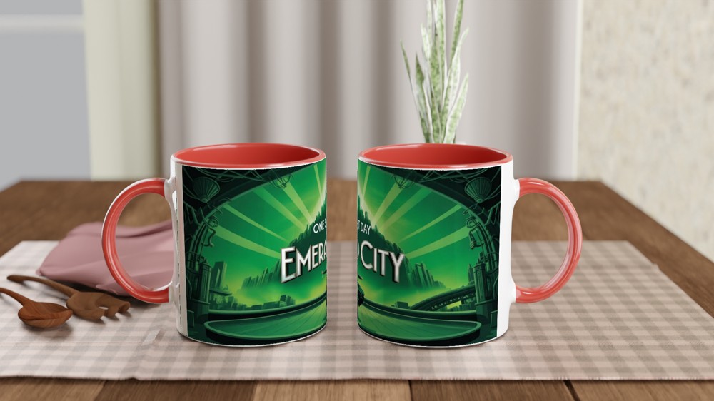 Emerald City Mug | Wicked Musical Gift | Vintage Travel Poster Mug | Theatre Lover Present — view 7