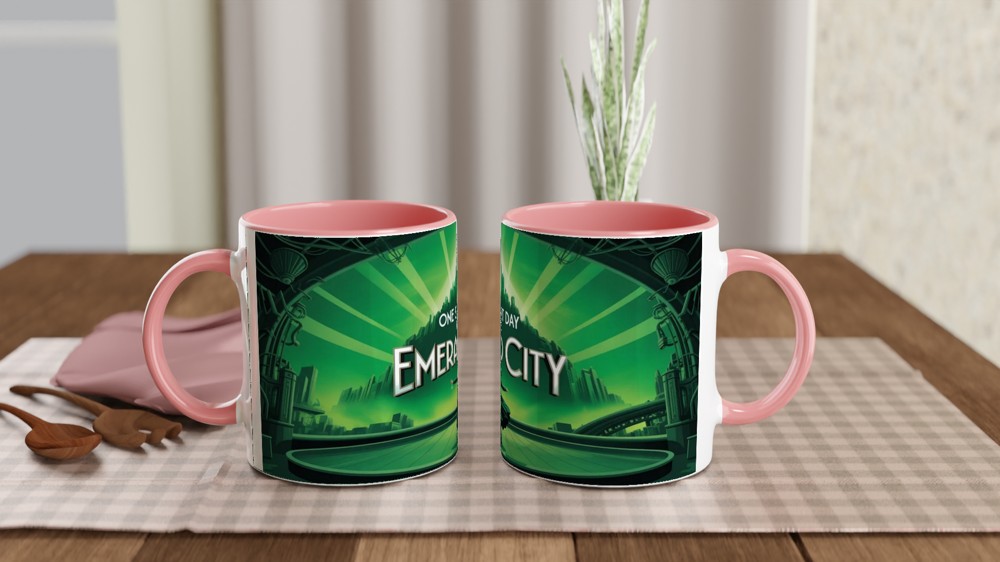 Emerald City Mug | Wicked Musical Gift | Vintage Travel Poster Mug | Theatre Lover Present — view 6