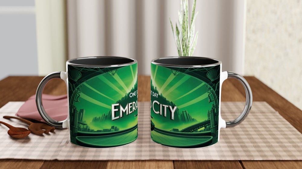 Emerald City Mug | Wicked Musical Gift | Vintage Travel Poster Mug | Theatre Lover Present — view 9