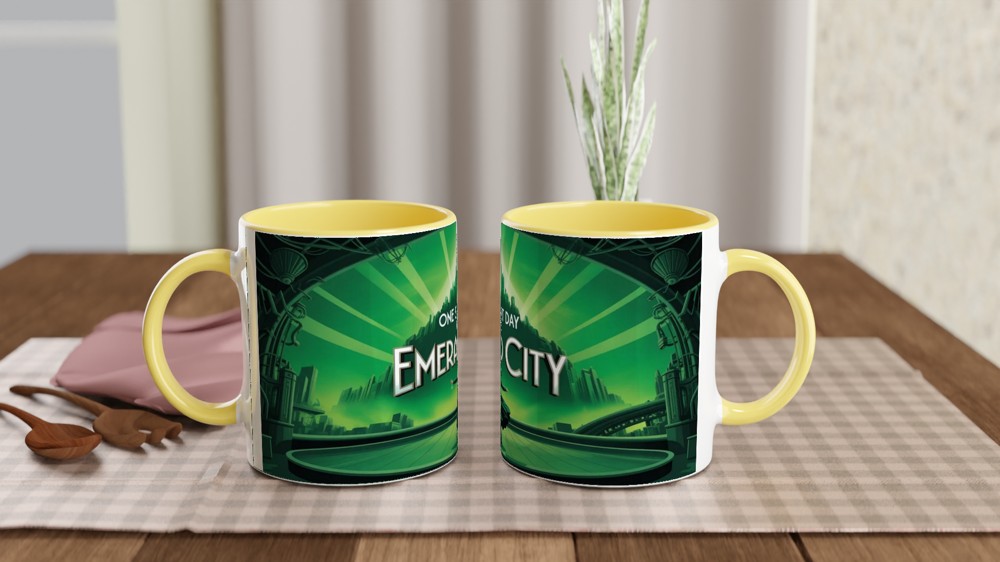 Emerald City Mug | Wicked Musical Gift | Vintage Travel Poster Mug | Theatre Lover Present — view 8