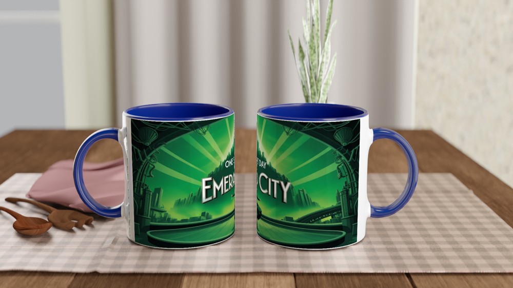 Emerald City Mug | Wicked Musical Gift | Vintage Travel Poster Mug | Theatre Lover Present — view 4