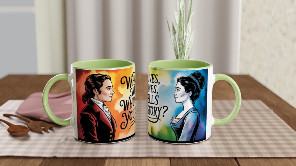 Hamilton Mug | Who Tells Your Story Quote | Musical Theatre Gift | Broadway Fan Present — view 5