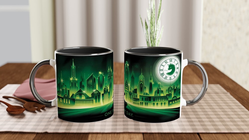 Wicked Emerald City Mug | Musical Theatre Gift | One Short Day Art Deco Present — view 9