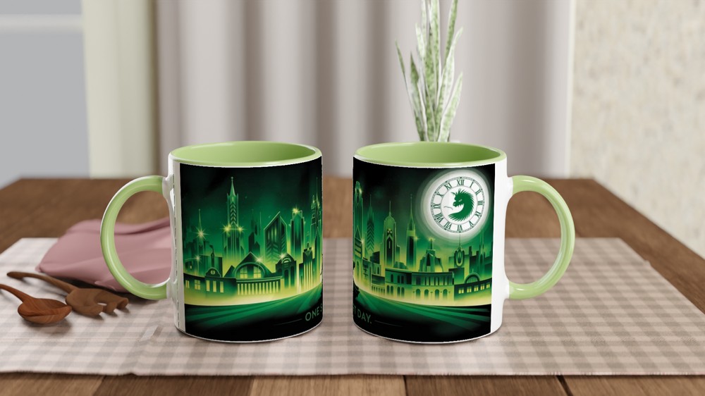 Wicked Emerald City Mug | Musical Theatre Gift | One Short Day Art Deco Present — view 5