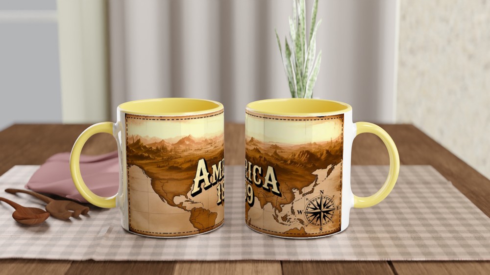 America 1899 Vintage Western Map Mug — view 8