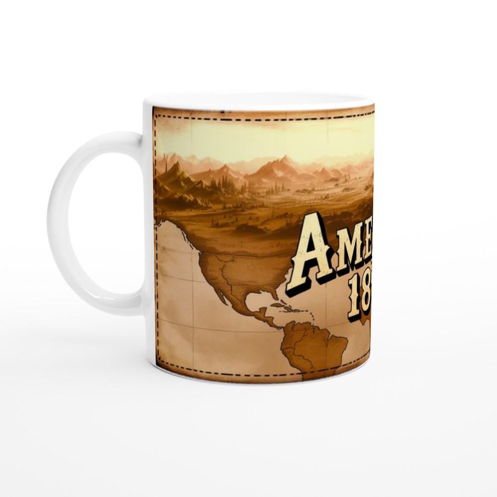 America 1899 Vintage Western Map Mug — view 10