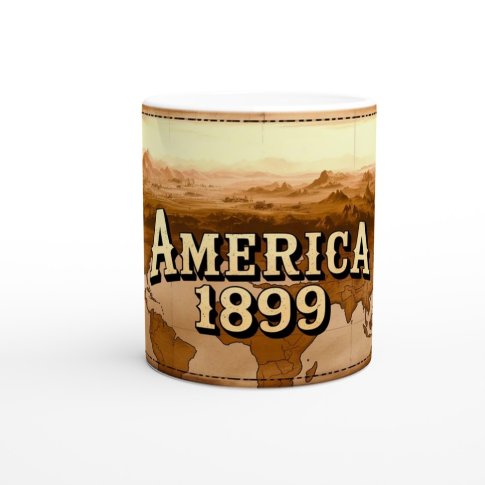 America 1899 Vintage Western Map Mug — view 11