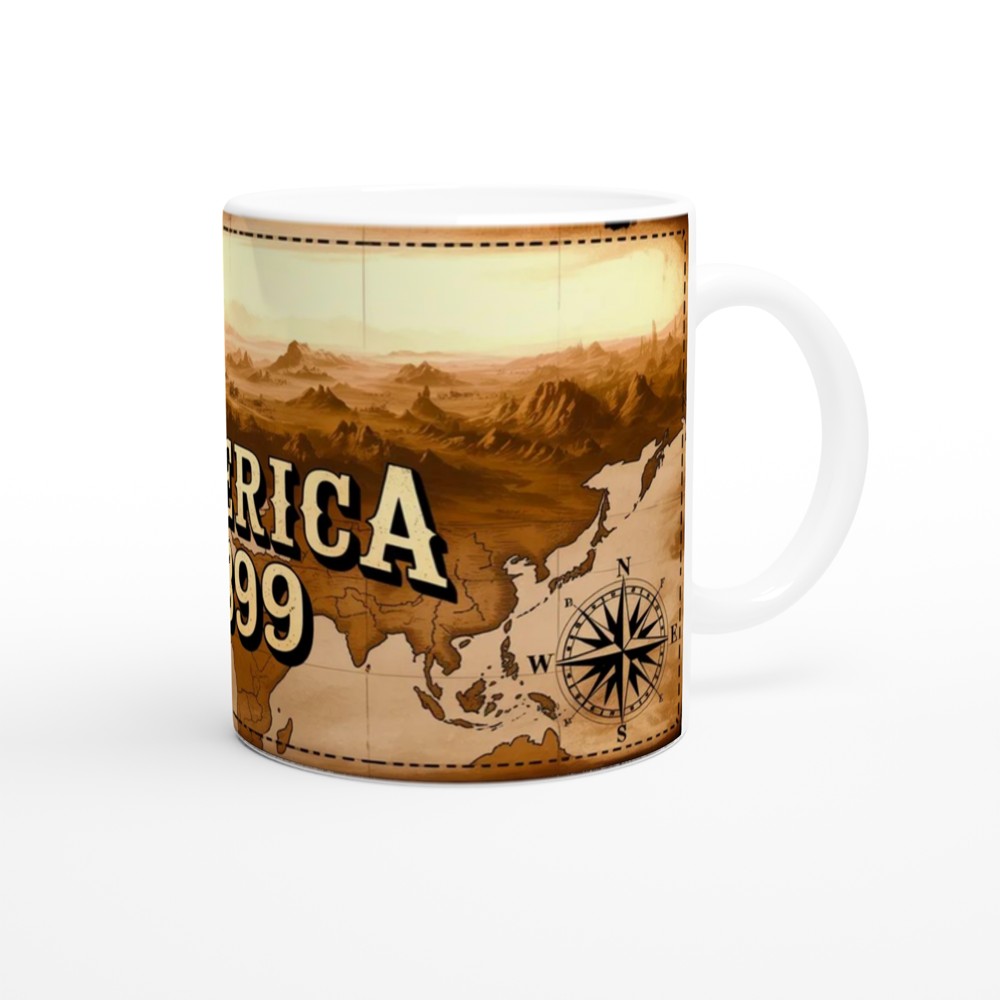 America 1899 Vintage Western Map Mug — view 12