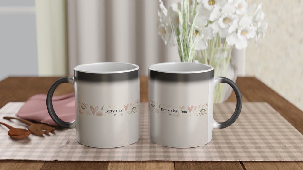 Every Day You - Romantic Floral Watercolour Mug — view 3