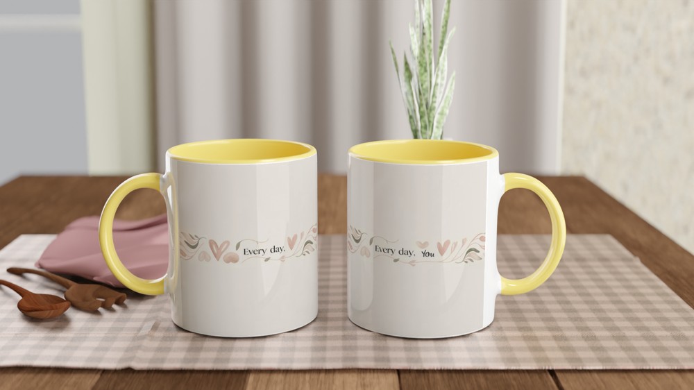 Every Day You - Romantic Floral Watercolour Mug — view 8